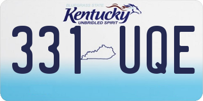 KY license plate 331UQE