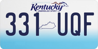 KY license plate 331UQF