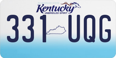 KY license plate 331UQG