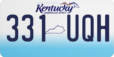 KY license plate 331UQH