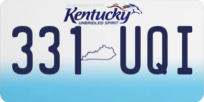 KY license plate 331UQI