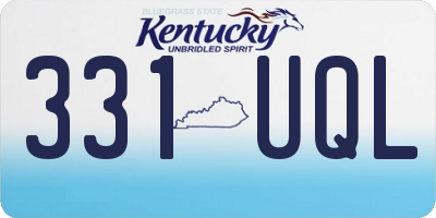 KY license plate 331UQL