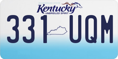 KY license plate 331UQM