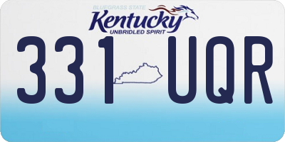 KY license plate 331UQR