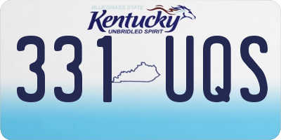 KY license plate 331UQS