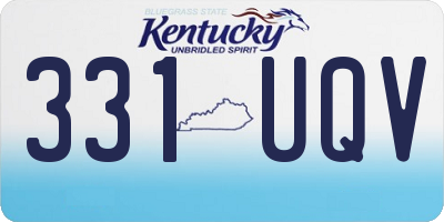 KY license plate 331UQV