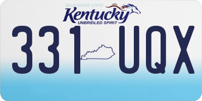 KY license plate 331UQX
