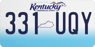KY license plate 331UQY