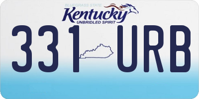 KY license plate 331URB