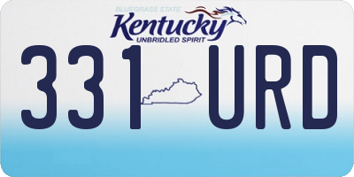 KY license plate 331URD