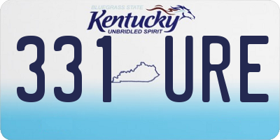 KY license plate 331URE