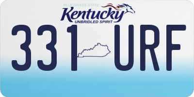 KY license plate 331URF