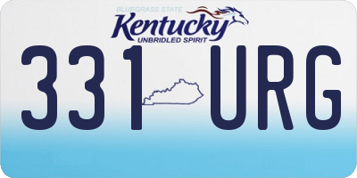 KY license plate 331URG