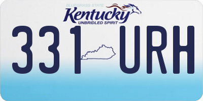 KY license plate 331URH