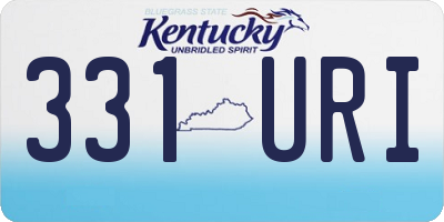 KY license plate 331URI