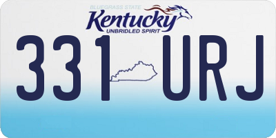KY license plate 331URJ
