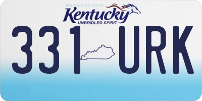 KY license plate 331URK