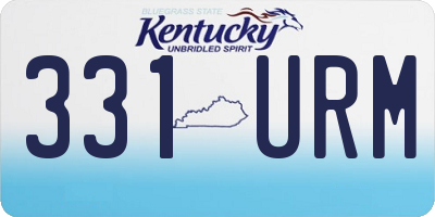 KY license plate 331URM