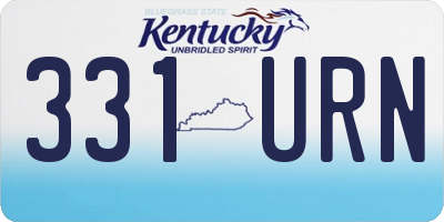 KY license plate 331URN