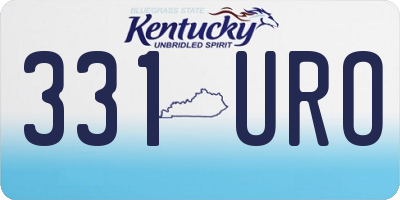 KY license plate 331URO