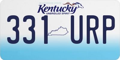 KY license plate 331URP