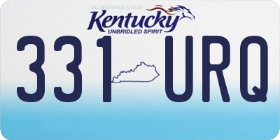 KY license plate 331URQ