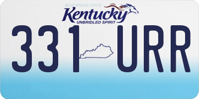 KY license plate 331URR
