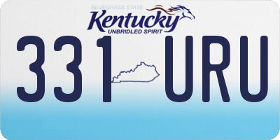 KY license plate 331URU