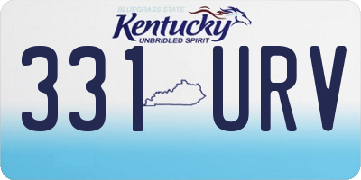 KY license plate 331URV