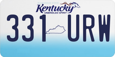 KY license plate 331URW