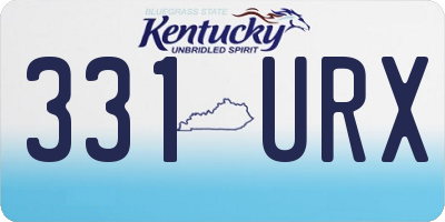 KY license plate 331URX