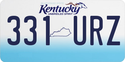 KY license plate 331URZ