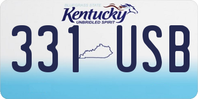 KY license plate 331USB