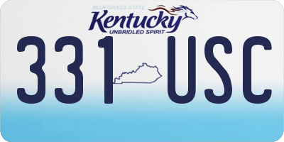 KY license plate 331USC