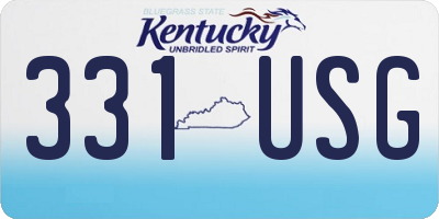 KY license plate 331USG