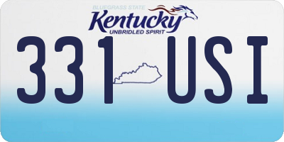 KY license plate 331USI