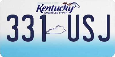 KY license plate 331USJ