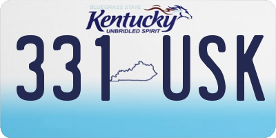 KY license plate 331USK