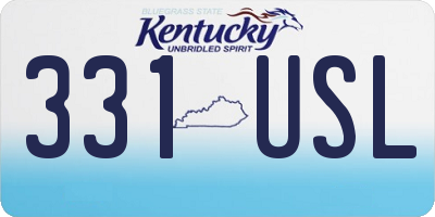KY license plate 331USL
