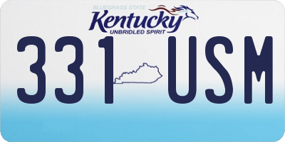 KY license plate 331USM