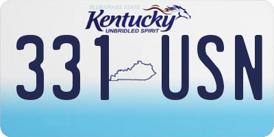 KY license plate 331USN