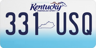 KY license plate 331USQ