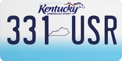 KY license plate 331USR