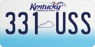 KY license plate 331USS