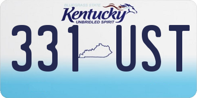 KY license plate 331UST