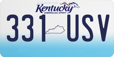 KY license plate 331USV