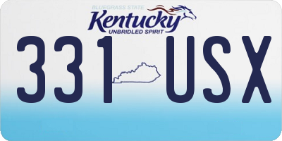 KY license plate 331USX