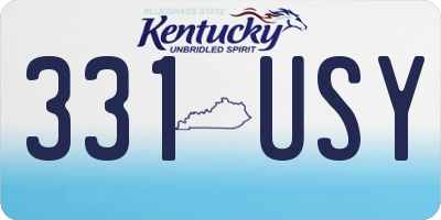KY license plate 331USY