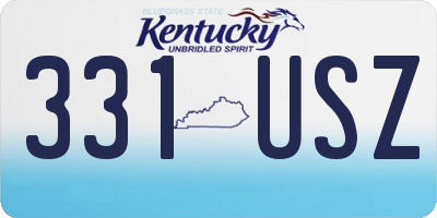 KY license plate 331USZ