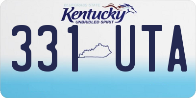 KY license plate 331UTA